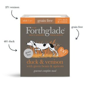 Forthglade Gourmet Grain Free Duck & Venison with Green Beans & Apricot 395g