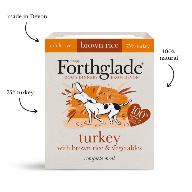 Forthglade Complete Adult Turkey with Brown Rice & Veg 395g