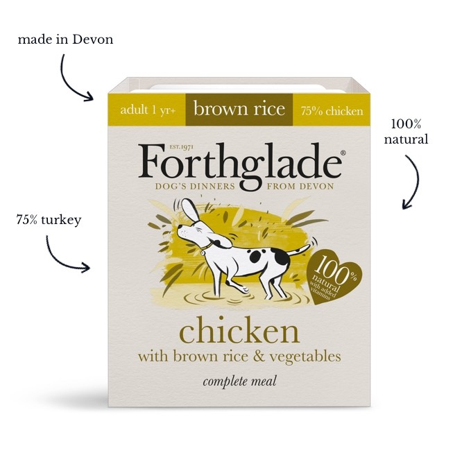 Forthglade Complete Adult Chicken with Brown Rice & Veg 395g