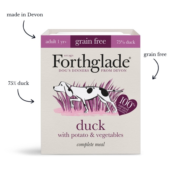 Forthglade Complete Adult Duck, Potato & Veg Grain Free 395g