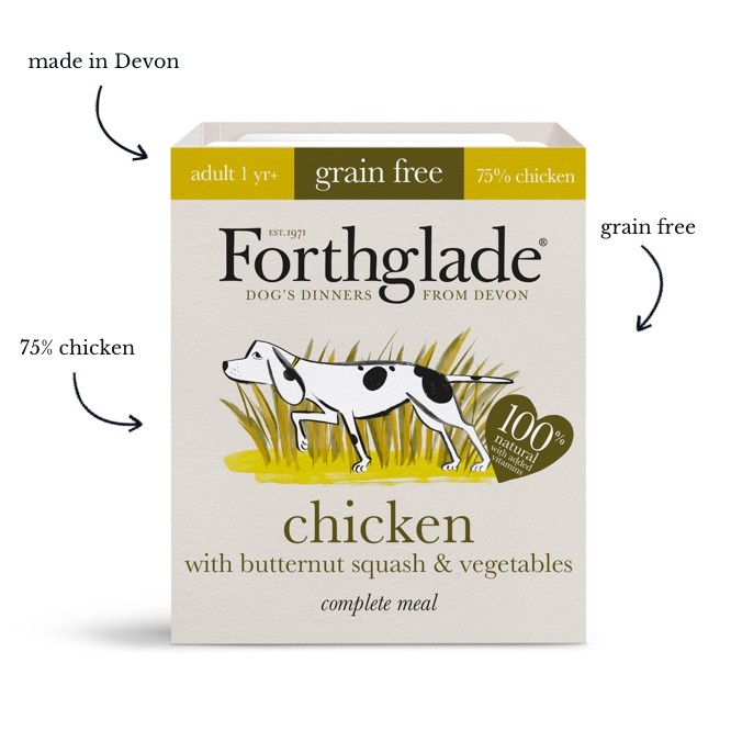 Forthglade Complete Adult Chicken with Butternut Squash & Veg Grain Free 395g