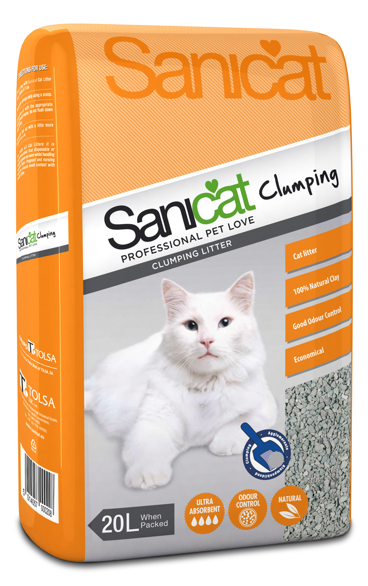 Sanicat Clumping Cat Litter 20L • Homeleigh Garden Centres