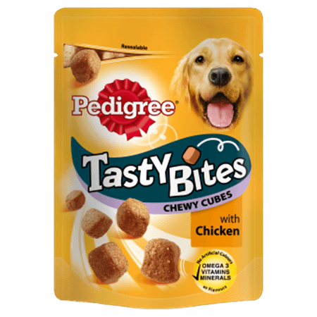 Pedigree Tasty Bites Dog Chewy Cubes - Chicken 130g