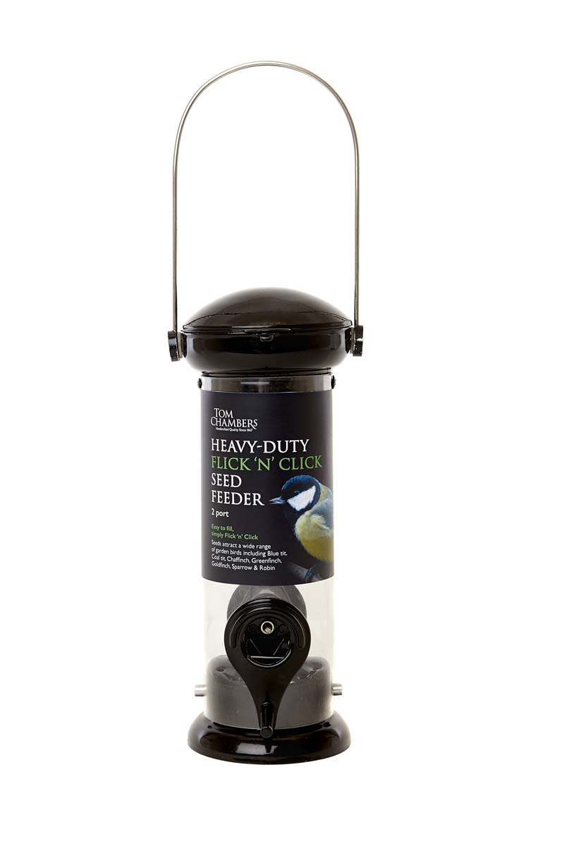 Tom Chambers Heavy Duty Flick n Click Seed Feeder - 2 port CS059