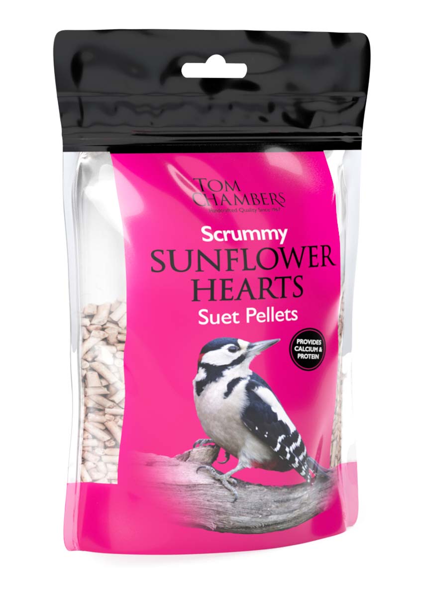 Tom Chambers Scrummy Sunflower Hearts Suet Pellets 0.9kg