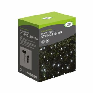 Smart Garden 50 Solar LED String Lights - Cool White