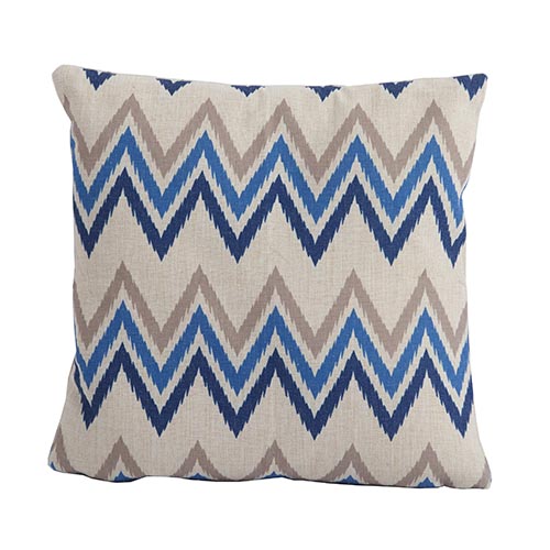 Zig Zag Blue Square Scatter Cushion