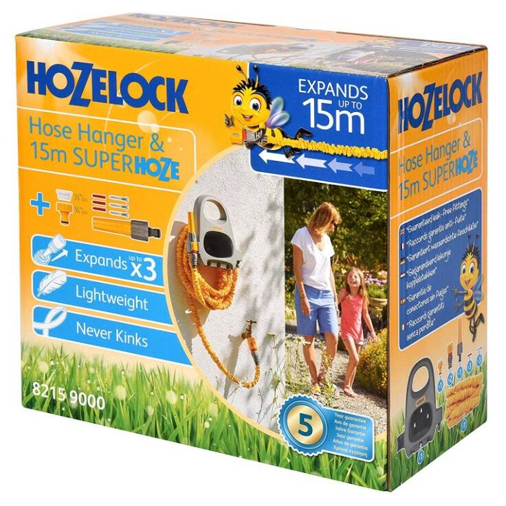 Hozelock 15m Superhoze & Hose Hanger Set (8215)