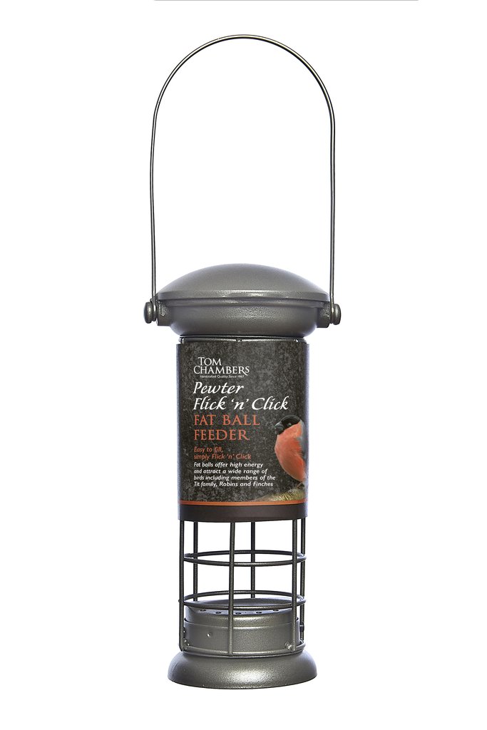 Tom Chambers Pewter Flick 'n' Click Fat Ball Feeder CS106