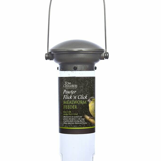 Tom Chambers Pewter Fick 'n' Click Mealworm Feeder CS108