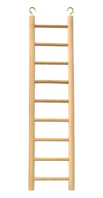 Beaks 9 Step Wooden Bird Cage Ladder