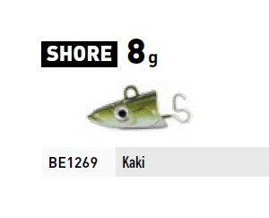 Fiiish Black Eel No 2 Jigheads 2pk - Shore - 8g - Khaki