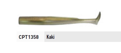 Fiiish Crazy Paddle Tail Soft Lures Size 150 - 3 Bodies - Khaki 