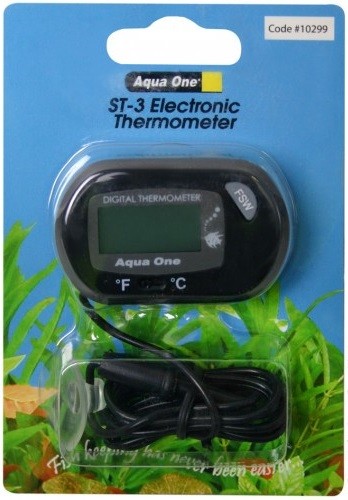 Aqua One Thermometer Lcd Electronic Outside Tank St-3