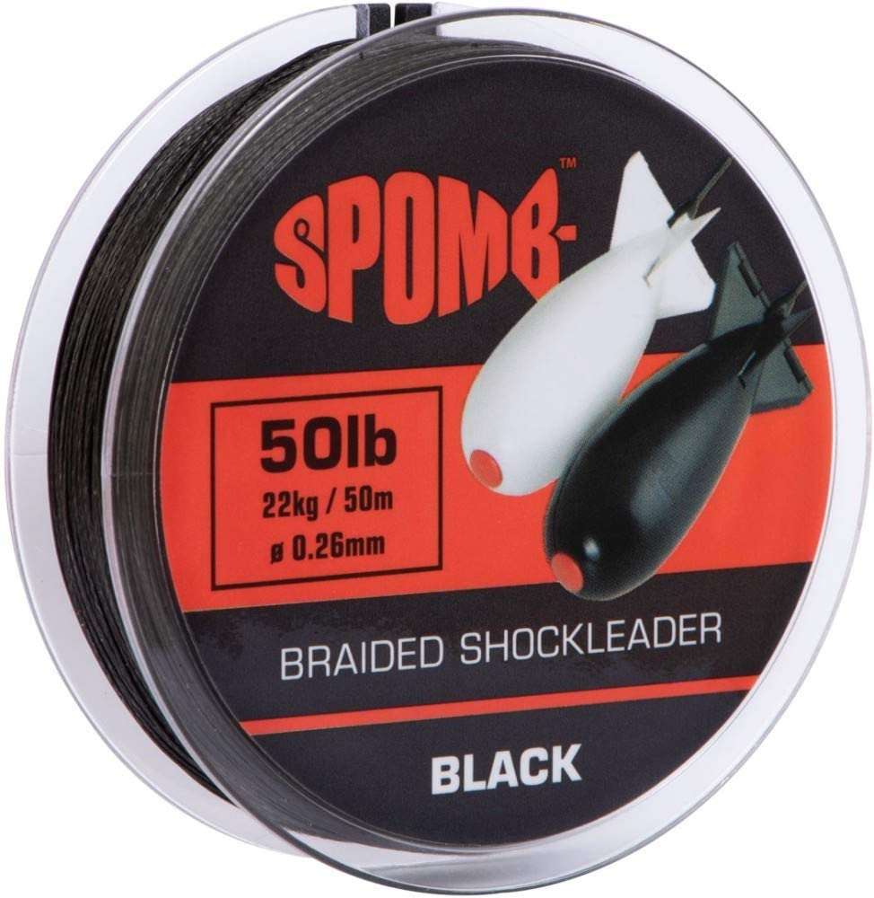 Fox Spomb Braided Shockleader 50m Black 50lb