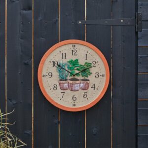 S/G Indoor/Outdoor Herbs Clock 12"