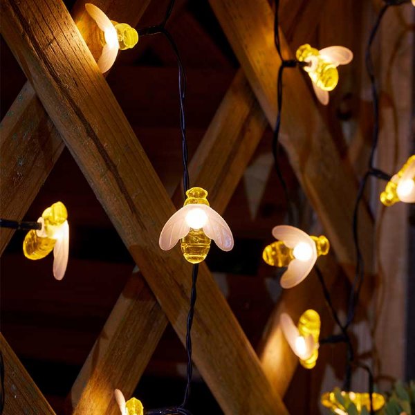 S/G Buzzy Bee Solar String Lights - Set of 50