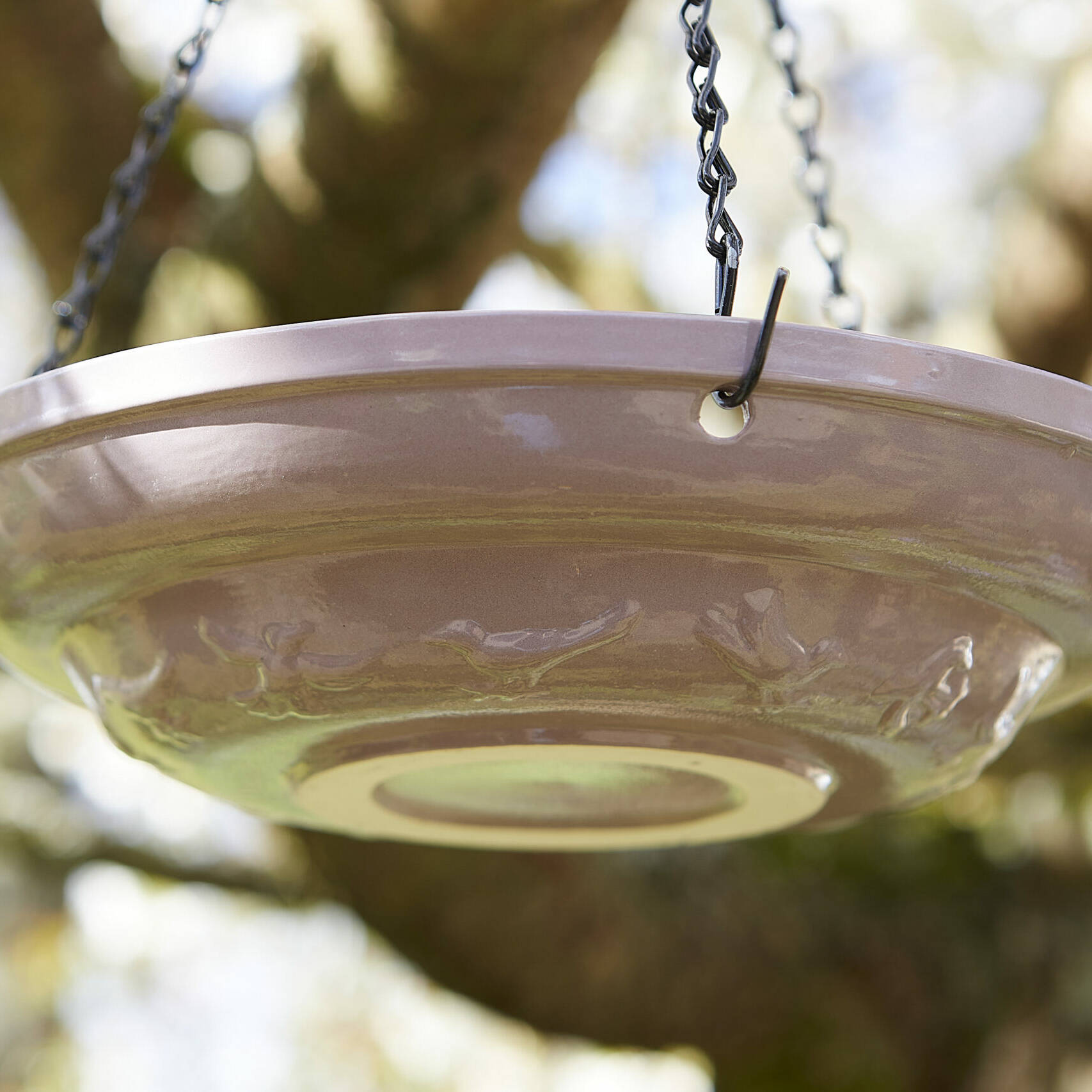 Tom chambers Blossom Hanging Bird Bath - Glazed