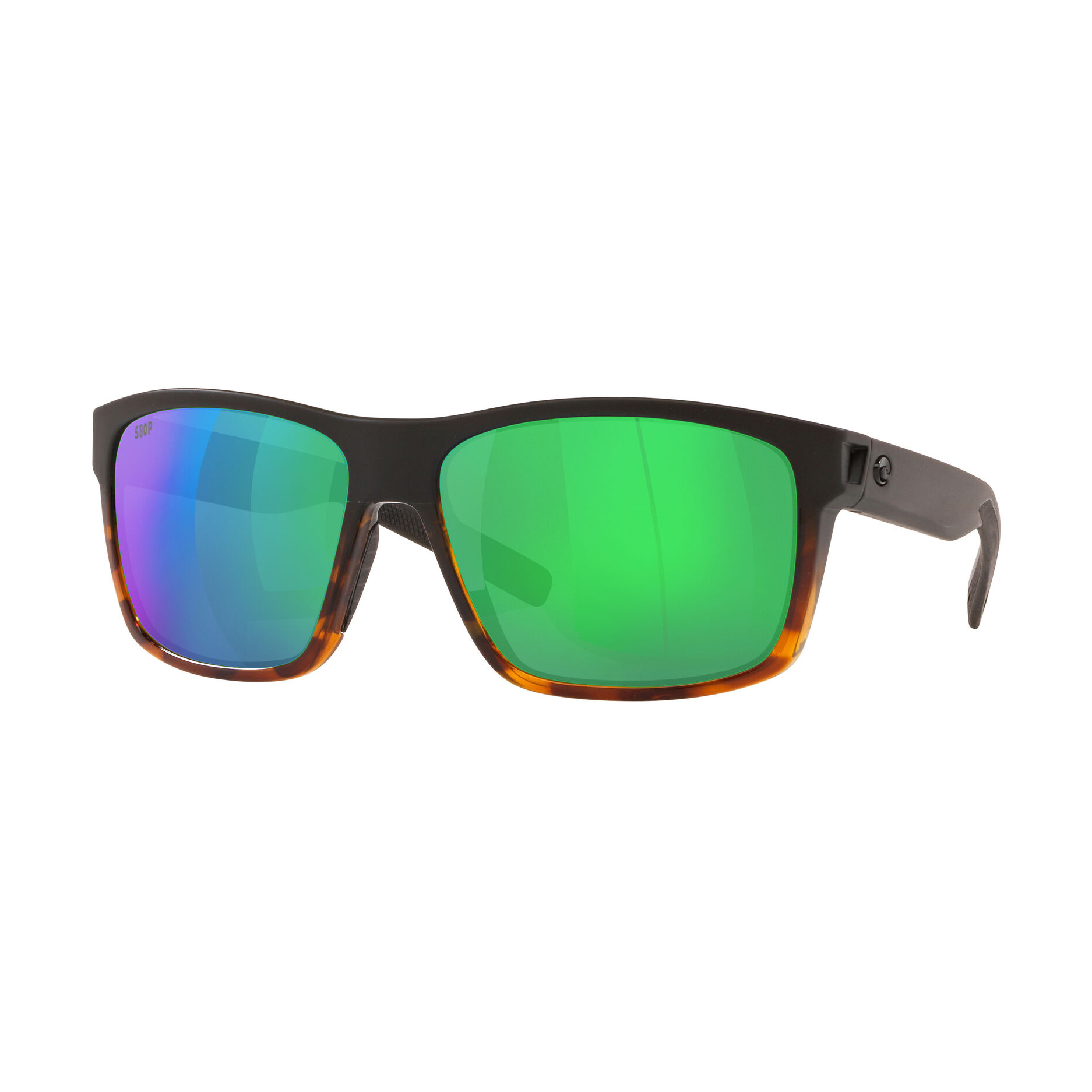 Costa Sunglasses, Slack Tide, Matt Black/Tortoise, Green Mirror, 580P