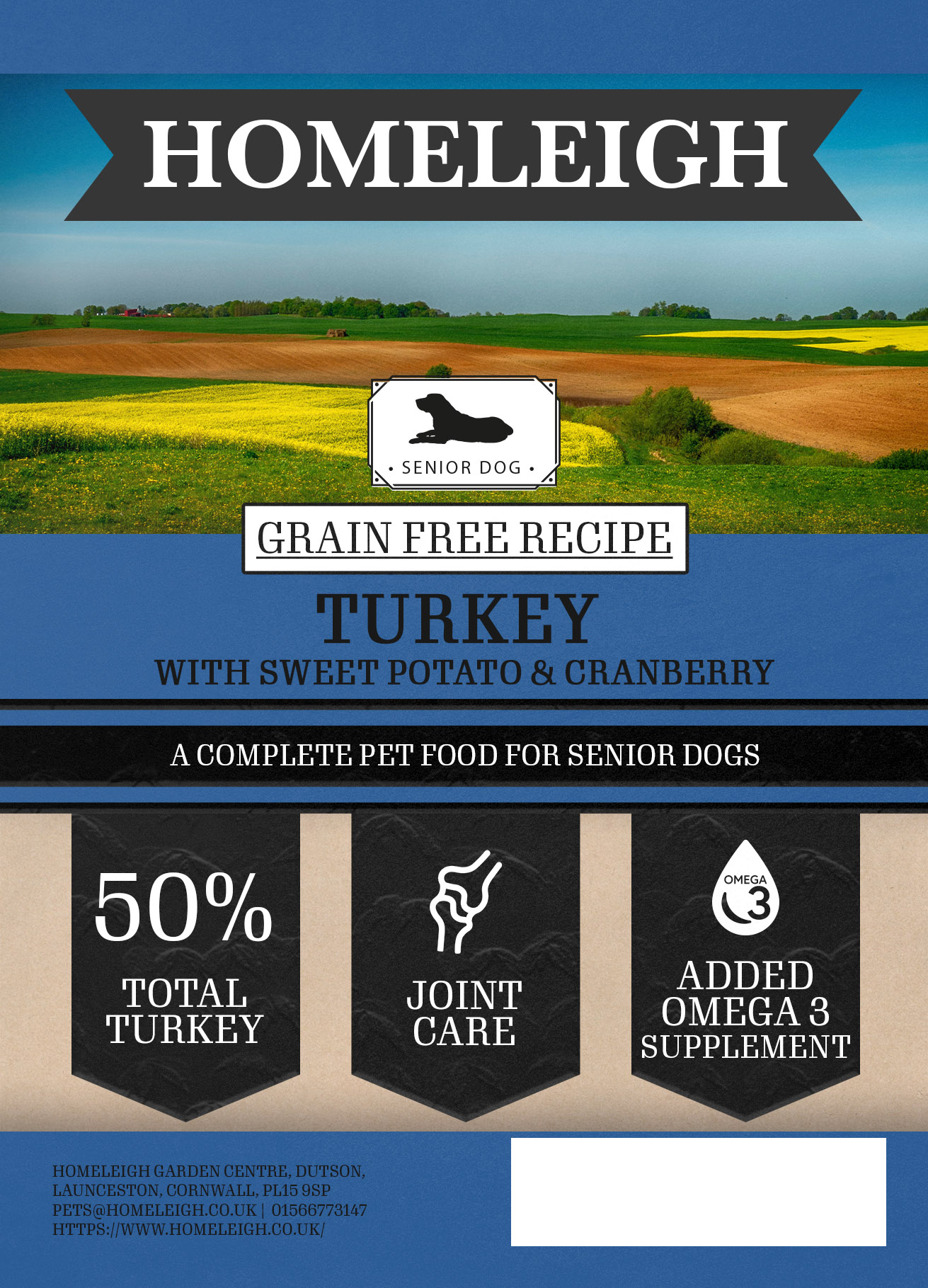 Grain Free Senior Dog Turkey 2kg