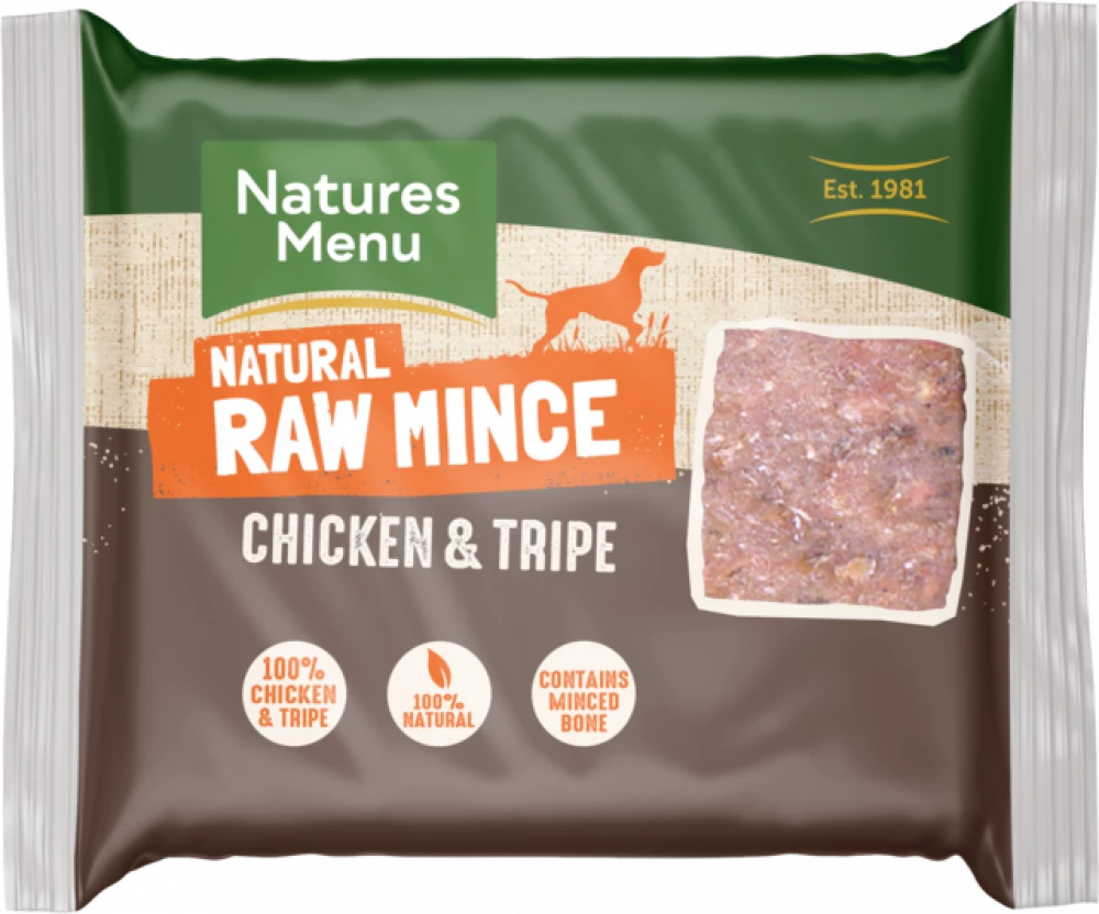 Natures Menu Raw Dog Frozen Minced Meat Chicken & Tripe 400g