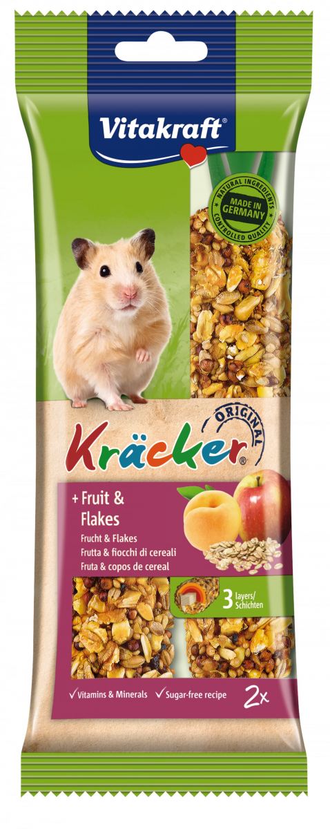 Hamster Kracker, Fruit-flakes 2pk