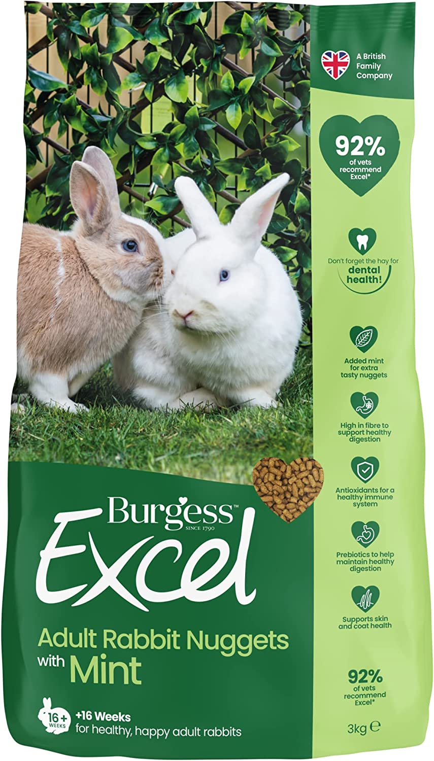 Excel Adult Rabbit With Mint 3kg • Homeleigh Garden Centres