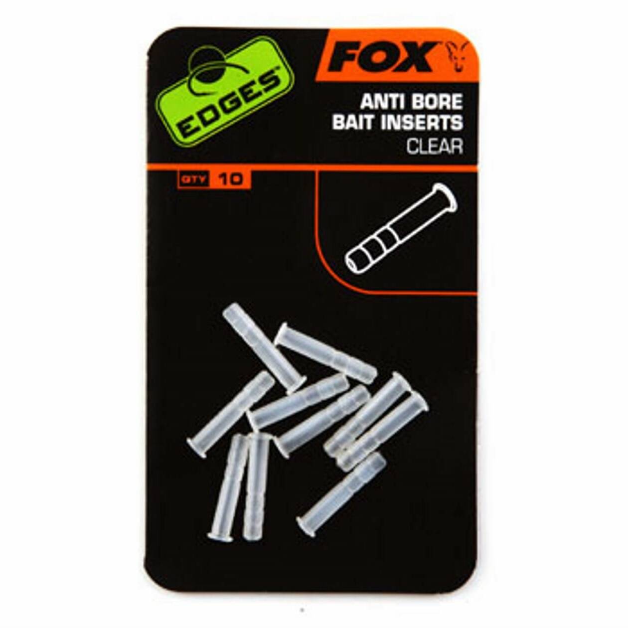 Fox Edges Anti Bore Bait Insert Clear X 10