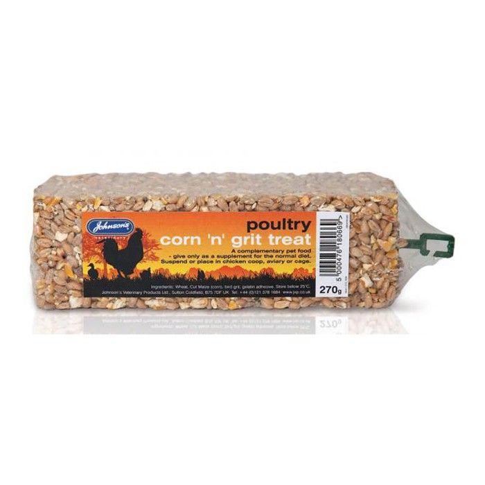 Johnsons Poultry Corn & Grit Treat  Bar 270g