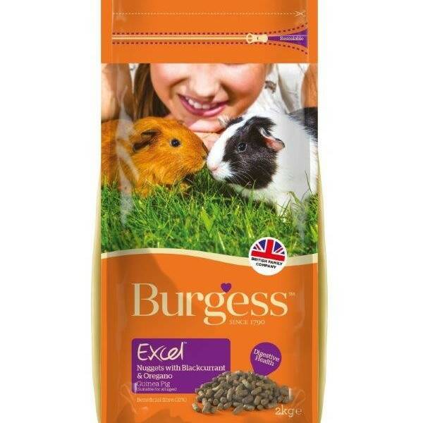 Burgess Excel Adult Guinea Pig Nuggets With Blackcurrant & Oregano - 2 kg