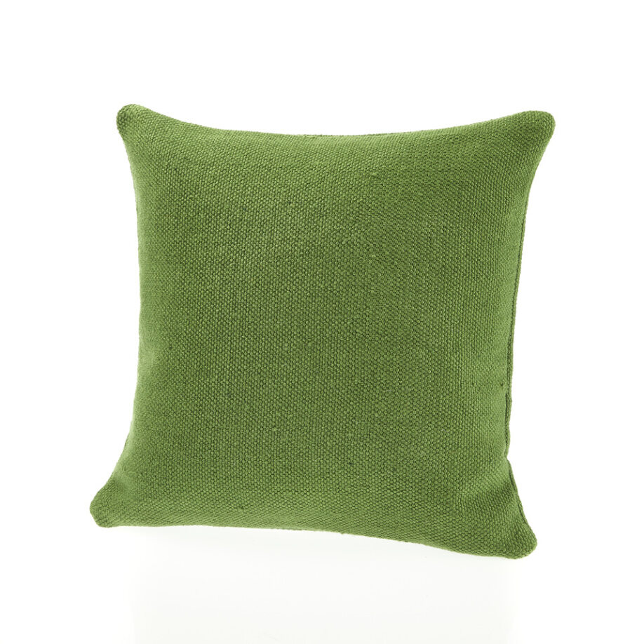 Hug Rug Woven Plain Cushion Dark Green 45X45