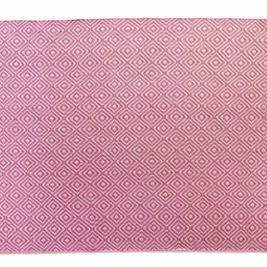 Hug Rug Woven Diamond Rug Coral Pink 80x150