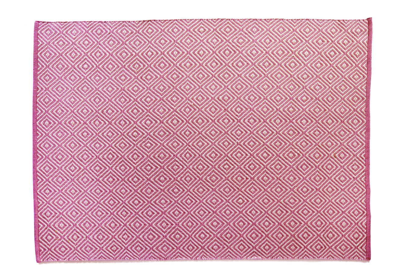 Hug Rug Woven Diamond Rug Coral Pink 80x150