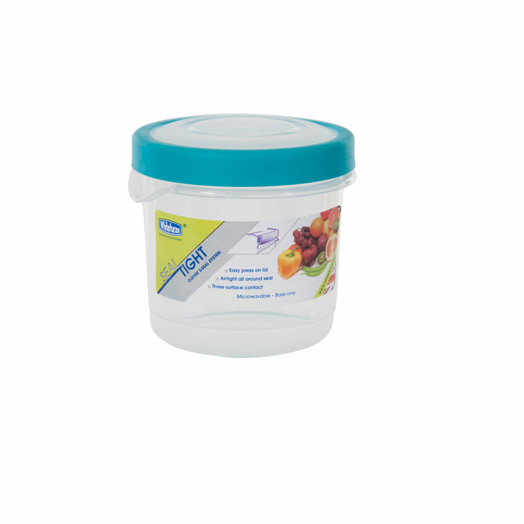 Whitefurze Round Seal Tight Container 0.5litre Teal