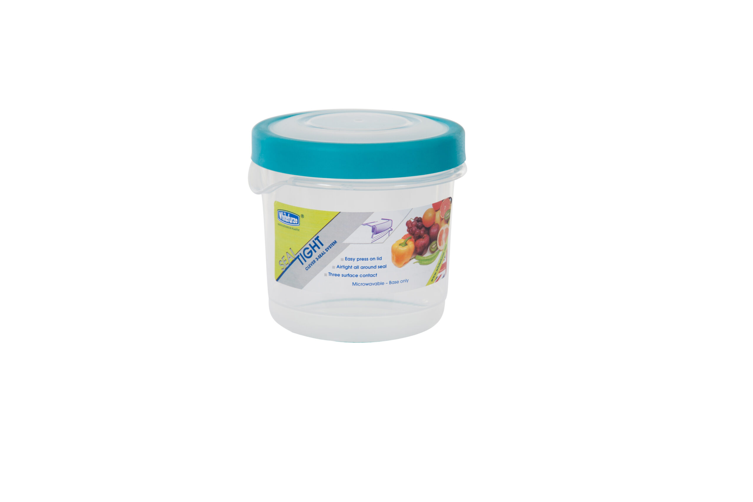 Whitefurze Round Seal Tight Container 0.5litre Teal