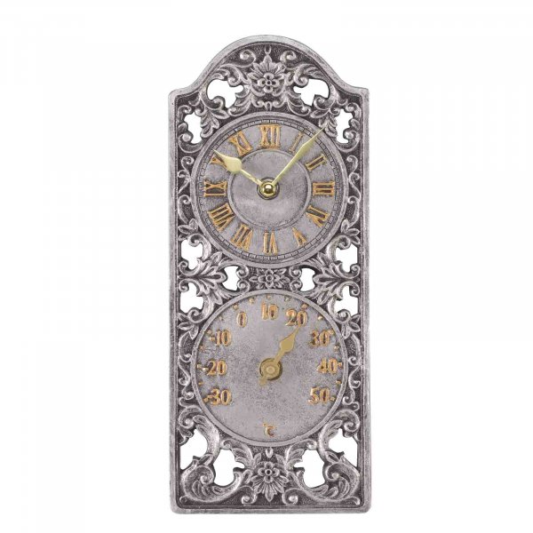 S/G WESTMINSTER WALL CLOCK & THERMOMETER