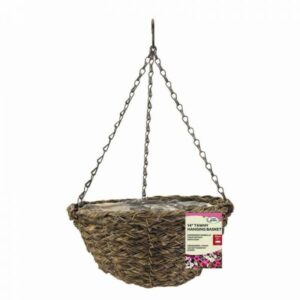 Smart Garden 14'' Faux Rattan Hanging Basket - Tawny