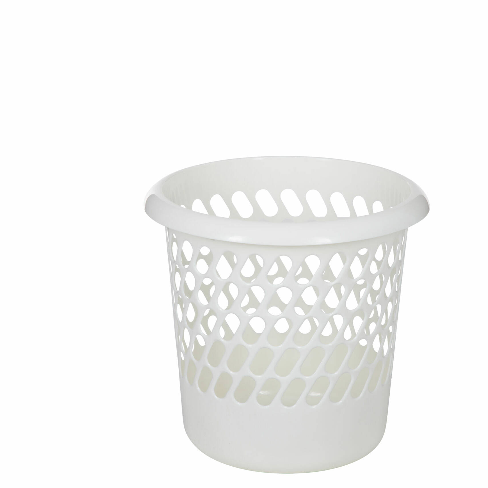 Whitefurze Waste Paper Basket Cream