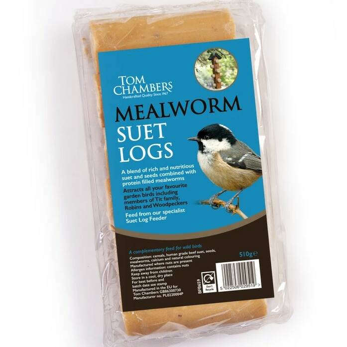 Tom Chambers Suet Logs - Mealworm