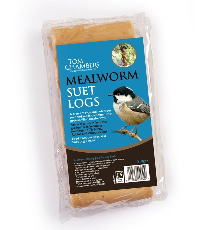 Tom Chambers Suet Logs - Mealworm