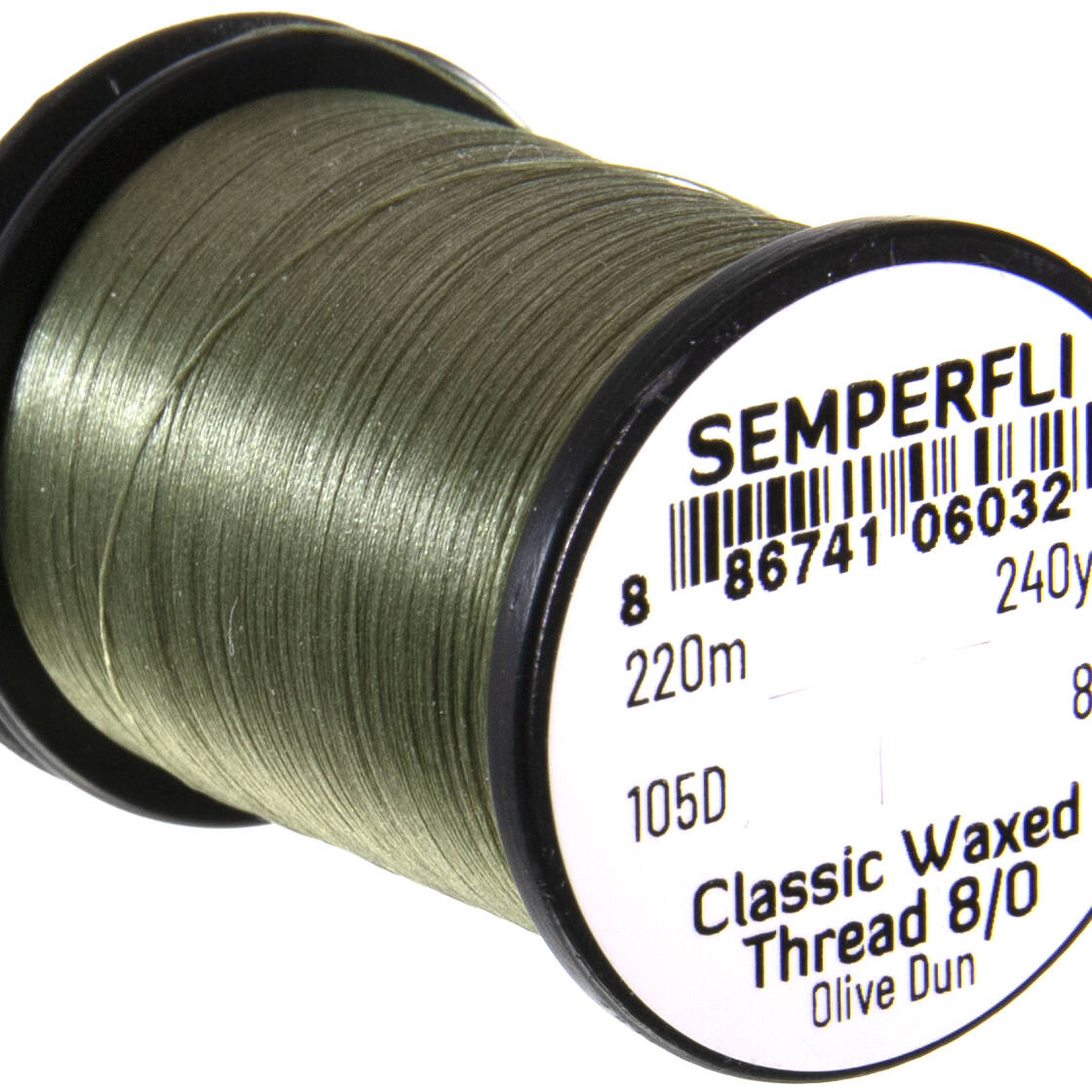 Semperfli Classic Waxed Thread 8/0 240 Yards Olive Dun