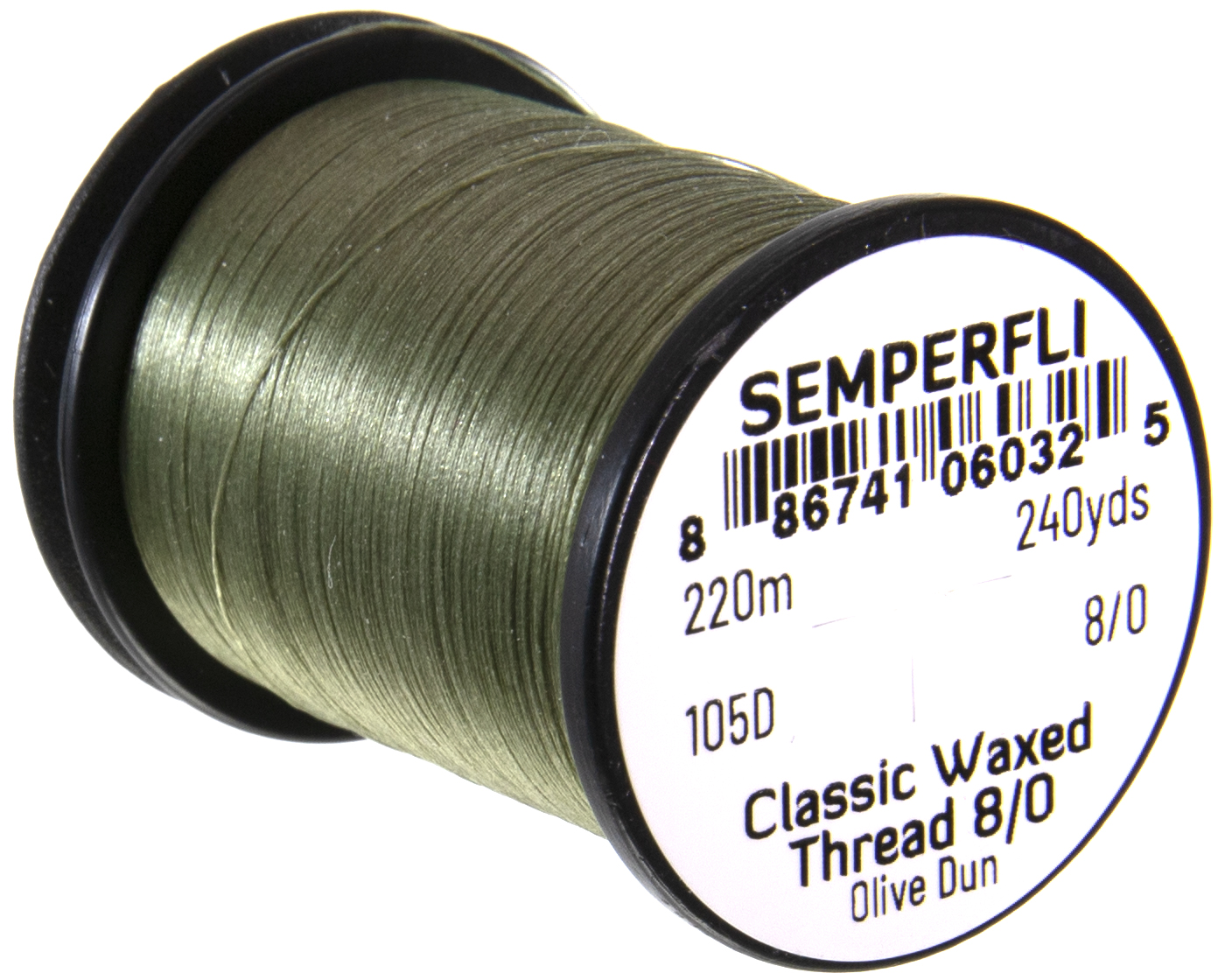 Semperfli Classic Waxed Thread 8/0 240 Yards Olive Dun