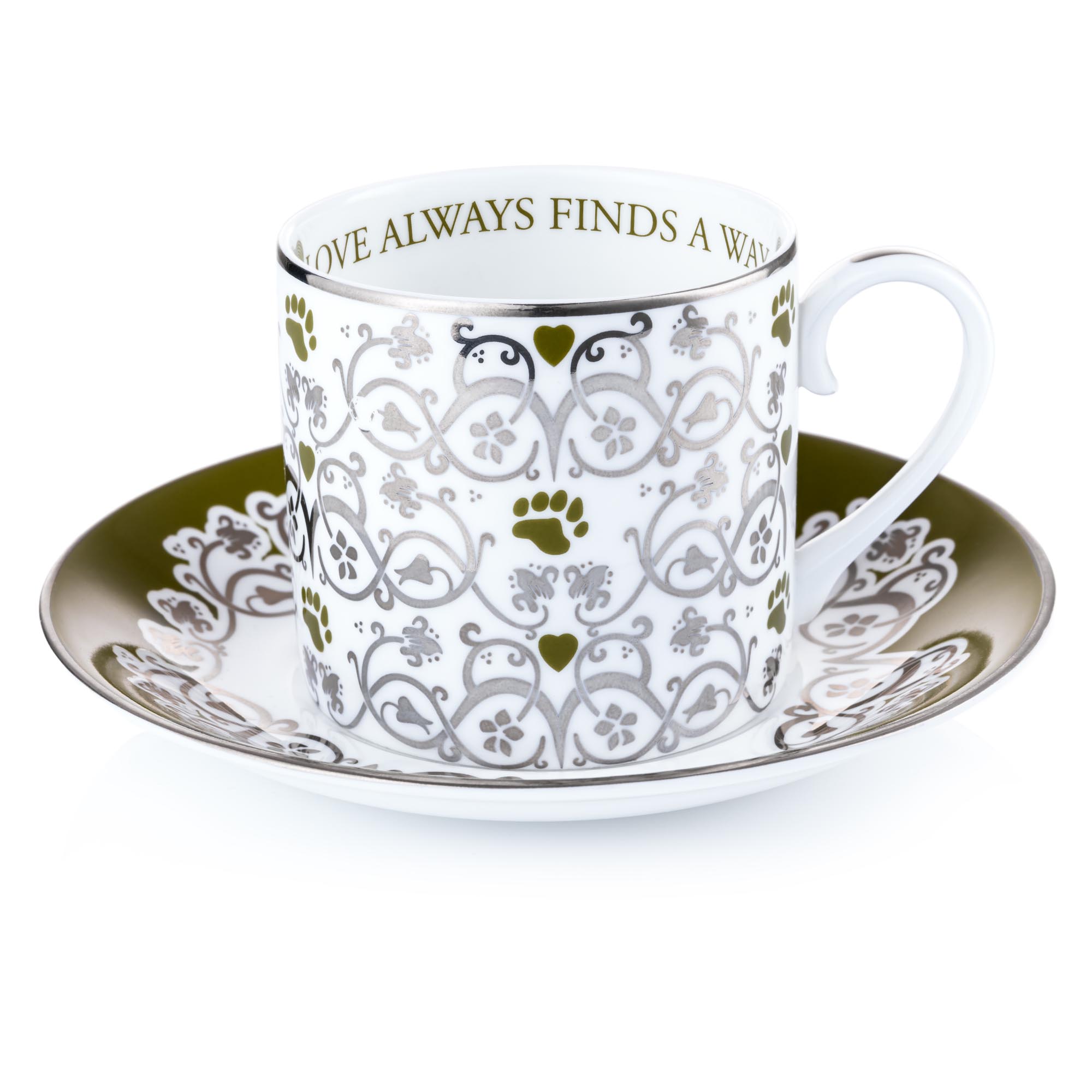 Charlie Bear Cup and Saucer - Love Always Finds a Way