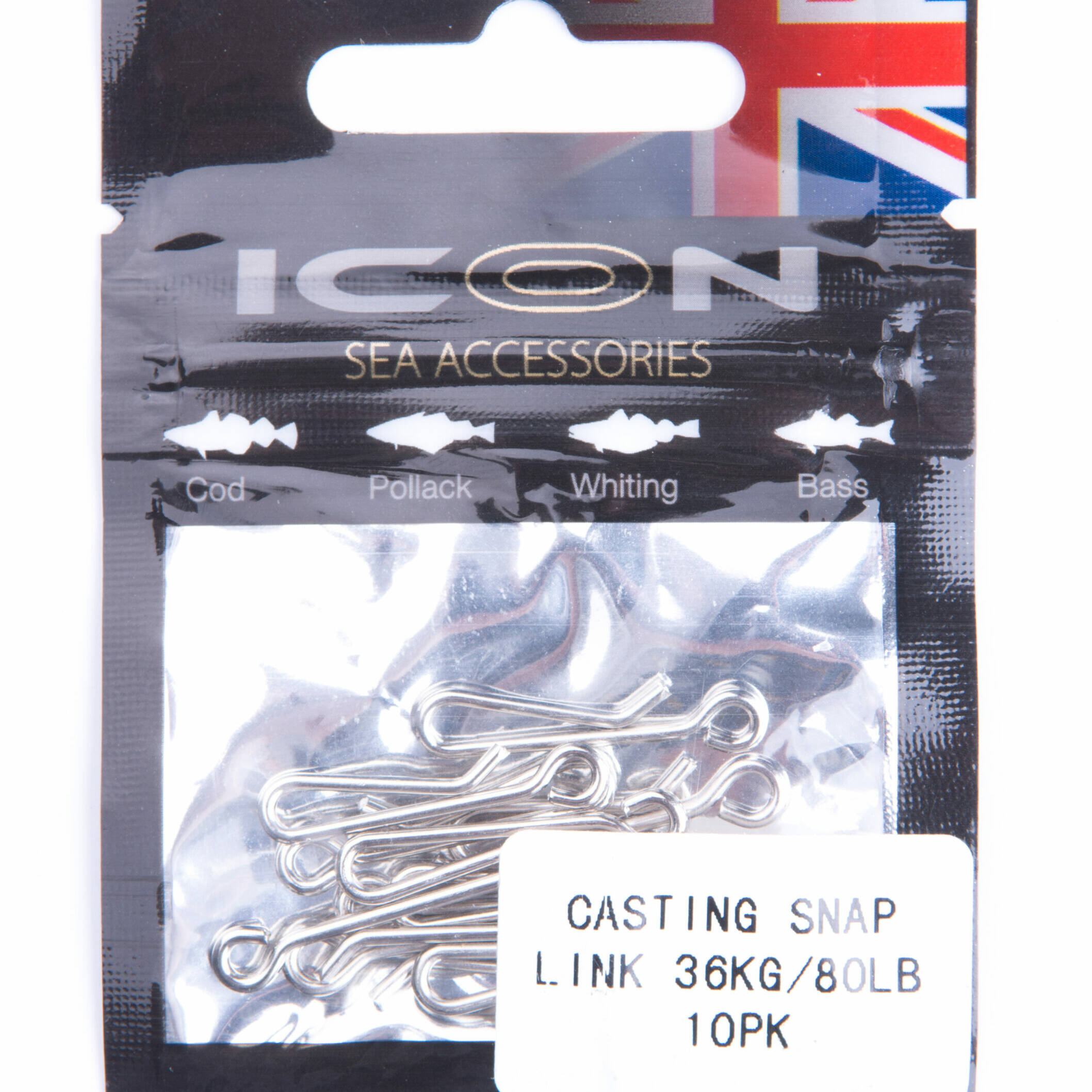ICON Casting Snap Link 36kg/80lb 10pk