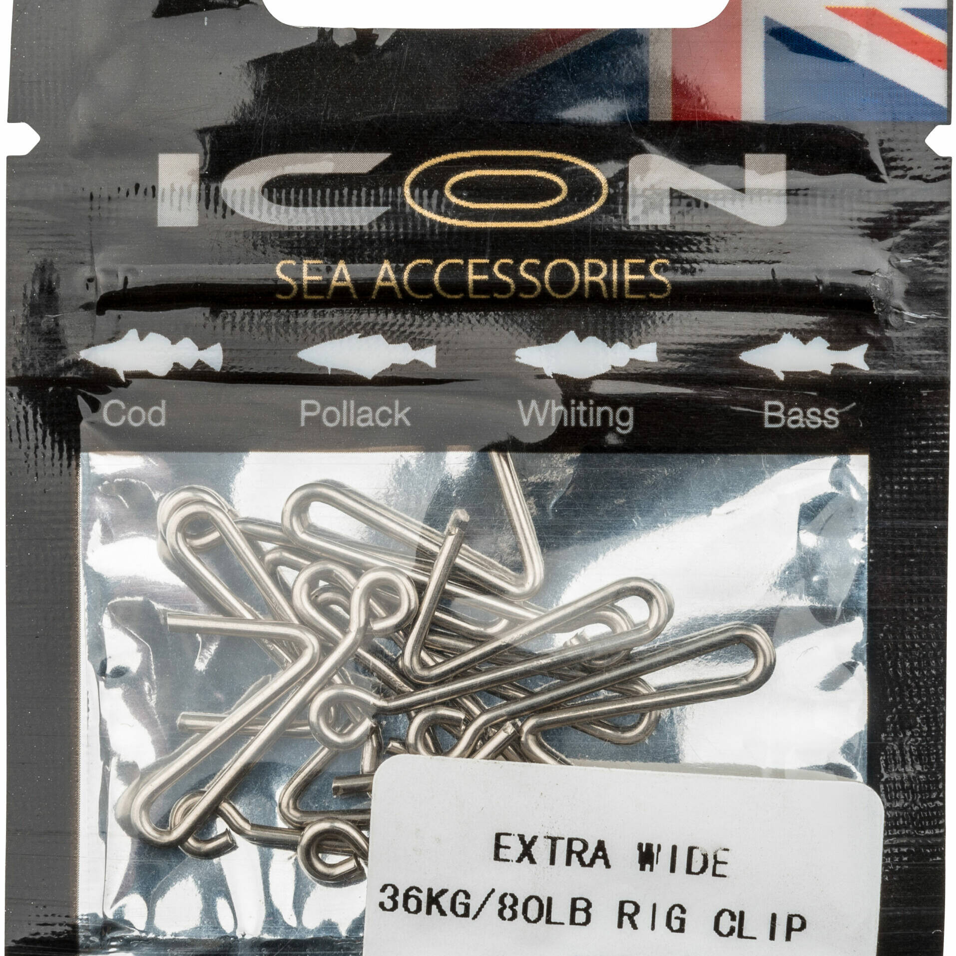 ICON Extra Wide Rig Clip 36kg/80lb 10pk