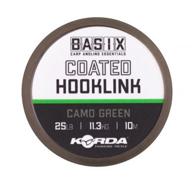 Korda Basix Coated Hooklink Camo Green 25lb