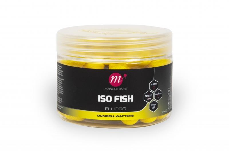 Mainline ISO Fish Fluoro Dumbell Wafters - 12 x 15mm - Yellow