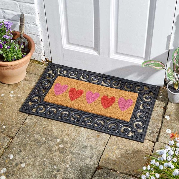 S/G HEARTS DECOIR INSERT MAT 23X53CM