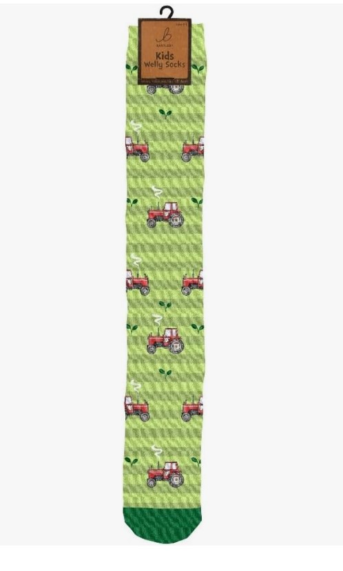 FUNKY KIDS WELLY SOCKS - LITTLE TRACTOR