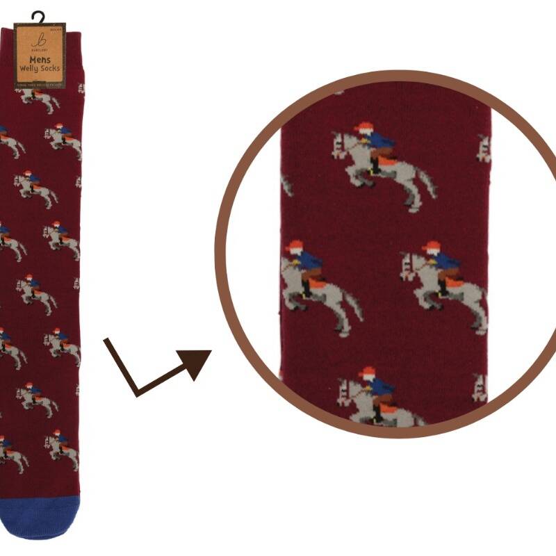 MENS WELLY SOCKS - HORSE & RIDER